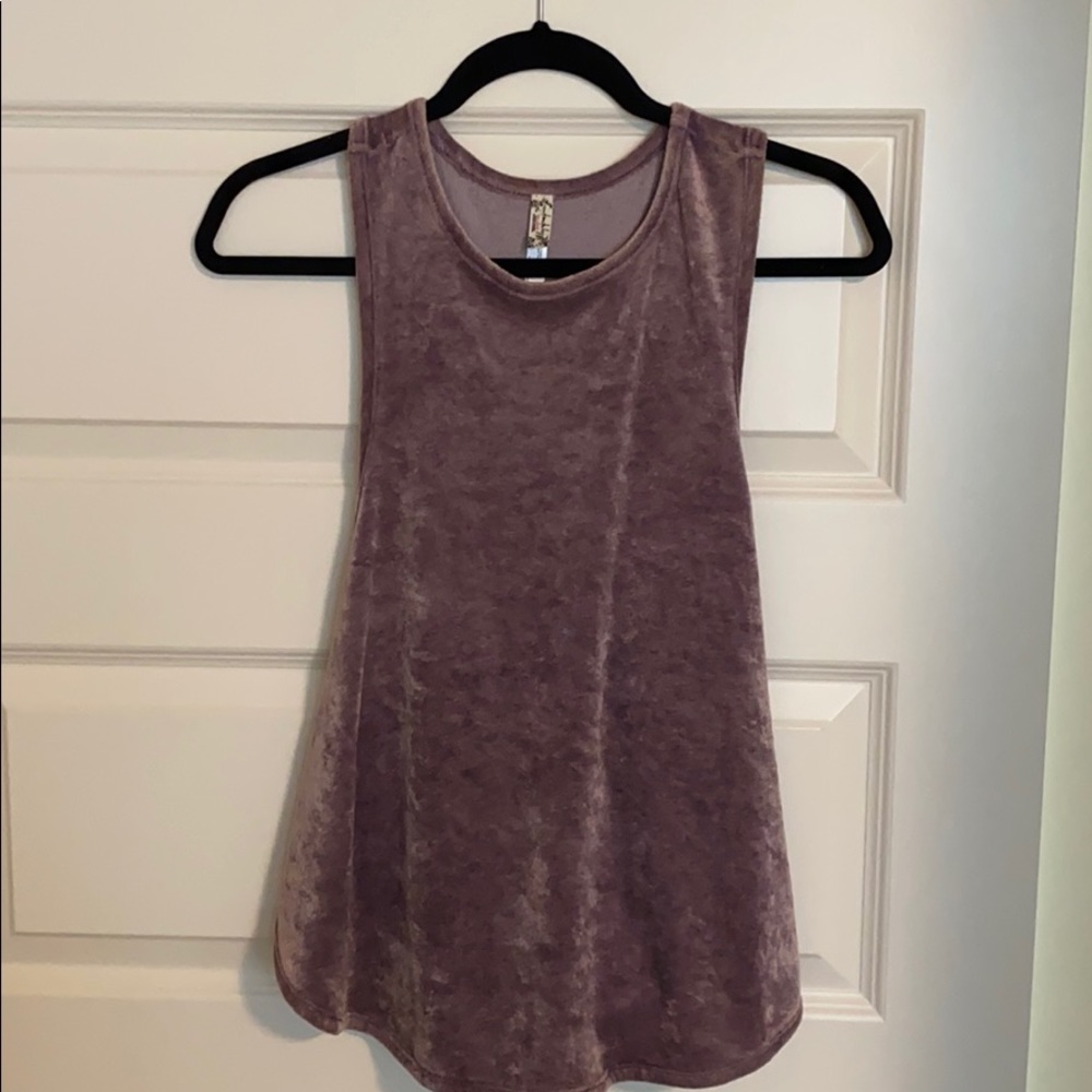 Free People crushed velvet tank